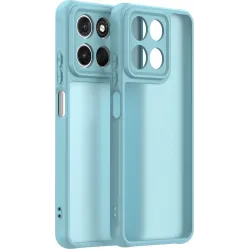 Coque arrière Phonesta AirFrost pour Motorola Moto G57 Power - Bleu givré mat