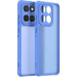 Coque arrière Phonesta AirFrost pour Motorola Edge 60 / Edge 60 Fusion - Bleu saphir mat