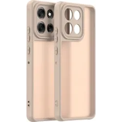 Coque arrière Phonesta AirFrost pour Motorola Moto G86/G86 Power - Beige sable mat