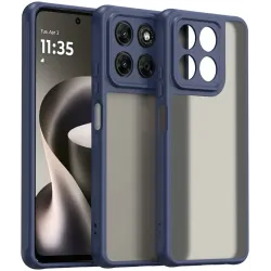 Coque arrière Phonesta AirFrost pour Motorola Moto G47/G37/G37 Power - Bleu mat