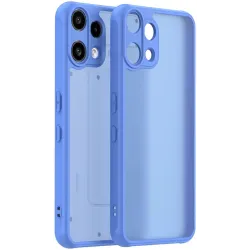 Coque arrière Phonesta AirFrost pour Nothing Phone (3a) Lite - Bleu saphir mat