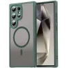 Coque arrière Phonesta AirFrost avec MagSafe pour Samsung Galaxy S25 Ultra - Vert mat