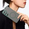 Coque arrière Phonesta AirFrost avec MagSafe pour Samsung Galaxy S24 FE - Vert mat 4