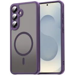 Coque arrière Phonesta AirFrost avec MagSafe pour Samsung Galaxy S24 FE - Violet mat