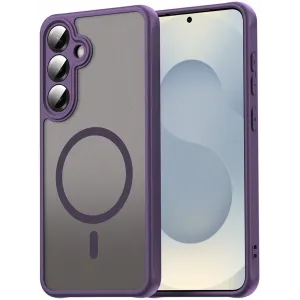 Coque arrière Phonesta AirFrost avec MagSafe pour Samsung Galaxy S25 Plus/S24 Plus - Violet mat