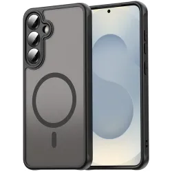 Coque arrière Phonesta AirFrost avec MagSafe pour Samsung Galaxy S25/S24 - Noir mat