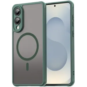 Coque arrière Phonesta AirFrost avec MagSafe pour Samsung Galaxy S25 Edge - Vert mat