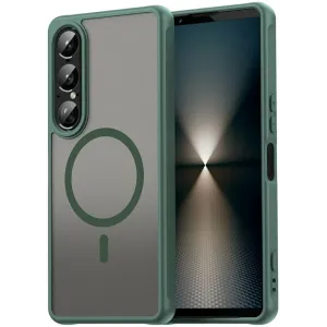 Coque arrière Phonesta AirFrost avec MagSafe pour Sony Xperia 1 VII - Vert mat