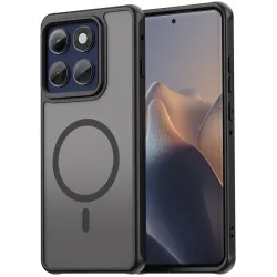 Coque arrière Phonesta AirFrost avec MagSafe pour Motorola Edge 60 Pro - Noir mat