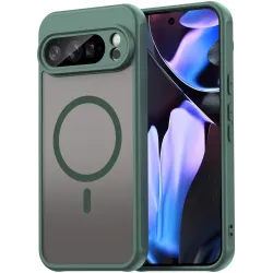 Coque arrière Phonesta AirFrost avec MagSafe pour Google Pixel 10 Pro XL - Vert mat