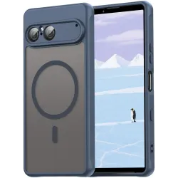 Coque arrière Phonesta AirFrost avec MagSafe pour Sony Xperia 10 VII - Bleu mat