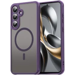 Coque arrière Phonesta AirFrost avec MagSafe pour Samsung Galaxy S25 FE - Violet mat