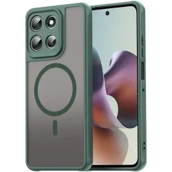 Coque arrière Phonesta AirFrost avec MagSafe pour Motorola Moto G56 - Vert mat