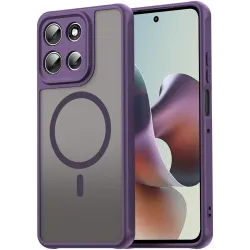 Coque arrière Phonesta AirFrost avec MagSafe pour Motorola Moto G56 - Violet mat