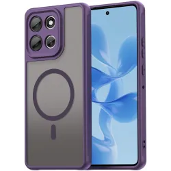Coque arrière Phonesta AirFrost avec MagSafe pour Motorola Moto G86/G86 Power - Violet mat
