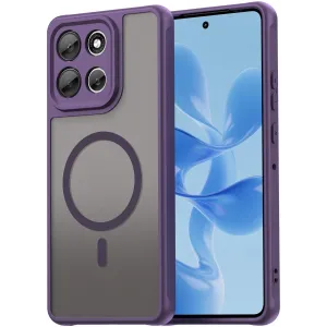 Coque arrière Phonesta AirFrost avec MagSafe pour Motorola Moto G86/G86 Power - Violet mat