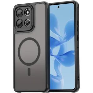 Coque arrière Phonesta AirFrost avec MagSafe pour Motorola Moto G86/G86 Power - Noir mat