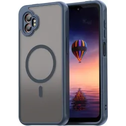 Coque arrière Phonesta AirFrost avec MagSafe pour Samsung Galaxy Xcover 7 Pro - Bleu mat