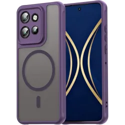 Coque arrière Phonesta AirFrost avec MagSafe pour Motorola Edge 60 Neo/Edge 50 Neo / ThinkPhone 25 - Violet mat