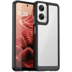 Coque arrière Phonesta Acrylic Hybrid pour Motorola Moto G35 - Noir