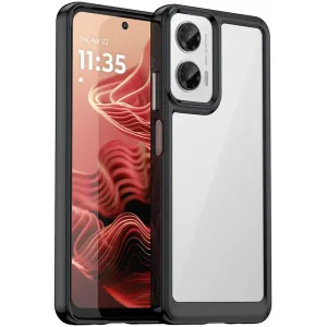 Coque arrière Phonesta Acrylic Hybrid pour Motorola Moto G35 - Noir