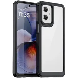 Coque arrière Phonesta Acrylic Hybrid pour Motorola Moto G55 - Noir