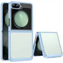 Coque arrière Phonesta Acrylic Hybrid pour Samsung Galaxy Z Flip 7 FE / Z Flip 6 - Bleu