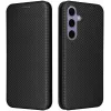 Coque portefeuille Phonesta Carbon Fiber Skin pour Samsung Galaxy S25 - Noir