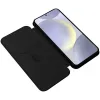 Coque portefeuille Phonesta Carbon Fiber Skin pour Samsung Galaxy S25 - Noir 2