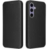 Coque portefeuille Phonesta Carbon Fiber Skin pour Samsung Galaxy S25 Plus - Noir