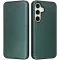 Coque portefeuille Phonesta Carbon Fiber Skin pour Samsung Galaxy S24 FE - Vert foncé