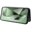 Coque portefeuille Phonesta Carbon Fiber Skin pour Samsung Galaxy S24 FE - Noir 3
