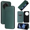 Coque portefeuille Phonesta Carbon Fiber Skin pour OnePlus 13 - Vert foncé 7