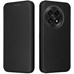 Coque portefeuille Phonesta Carbon Fiber Skin pour OnePlus 13 - Noir
