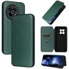 Coque portefeuille Phonesta Carbon Fiber Skin pour OnePlus 13R - Vert foncé 7