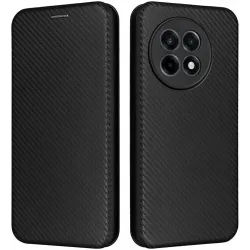 Coque portefeuille Phonesta Carbon Fiber Skin pour OnePlus 13R - Noir