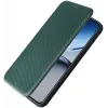 Coque portefeuille Phonesta Carbon Fiber Skin pour OnePlus Nord 4 - Vert foncé 8