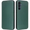 Coque portefeuille Phonesta Carbon Fiber Skin pour Samsung Galaxy A16 - Vert foncé