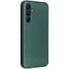 Coque portefeuille Phonesta Carbon Fiber Skin pour Samsung Galaxy A16 - Vert foncé 9