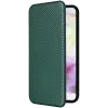 Coque portefeuille Phonesta Carbon Fiber Skin pour Samsung Galaxy A26 - Vert foncé 8