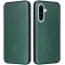 Coque portefeuille Phonesta Carbon Fiber Skin pour Samsung Galaxy A56 - Vert foncé