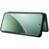 Coque portefeuille Phonesta Carbon Fiber Skin pour Xiaomi 15 - Vert foncé 3