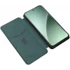 Coque portefeuille Phonesta Carbon Fiber Skin pour Xiaomi 15 - Vert foncé 4