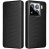 Coque portefeuille Phonesta Carbon Fiber Skin pour Xiaomi 15 - Noir