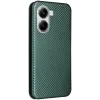 Coque portefeuille Phonesta Carbon Fiber Skin pour Xiaomi Poco X7 Pro - Vert foncé 9
