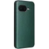 Coque portefeuille Phonesta Carbon Fiber Skin pour Google Pixel 9a - Vert foncé 9