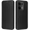 Coque portefeuille Phonesta Carbon Fiber Skin pour Oppo Reno13 - Noir
