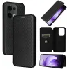 Coque portefeuille Phonesta Carbon Fiber Skin pour Oppo Reno13 - Noir 7