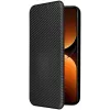 Coque portefeuille Phonesta Carbon Fiber Skin pour Realme GT 7 Pro - Noir 10