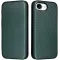 Coque portefeuille Phonesta Carbon Fiber Skin pour Apple iPhone 17e/16e - Vert foncé